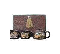 Dragon Phoenix - Tetera que cambia de color cuando se expone al juego de té de agua, elegante tetera caliente Kung Fu que cambia de color, té Zisha hecho a mano, regalo de regalo para amantes del té
