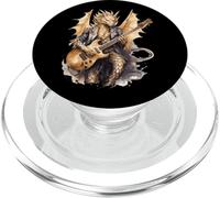 Dragon Plays Guitarra Fantasía Criatura Arte PopSockets PopGrip para MagSafe