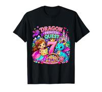 Dragon Princess Quest Age 7 - Diseño de Fiesta de cumpleaños Camiseta