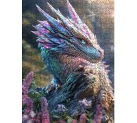 DragóN Puzzle 1000 Piezas, Rompecabezas Adultos Puzzle, Desafiante Puzzles de Decoración Juego de, Entretenimiento Juego Educativo para Toda la Familia, para Regalo Decoración DX0YL7-585