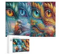 Dragón Puzzle 300 Piezas Redondo Circular Ciencia ficción Rompecabezas 3D para Hombres Y Mujeres A 14 Años Decoración Hogar DIY Creativo Aliviar Estrés 300 PCS