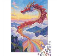 Dragón Puzzle De 1000 Piezas The Dragón in The Sea of Clouds Rompecabezas Adultos De 1000 Piezas Pintura Entretenimiento Creativo 1000pcs (75x50cm)
