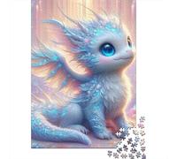 Dragón Puzzle De 1000 Trozos Papel Grueso Cute White Baby Rompecabezas Compatible con Tabla Entretenimiento Fin De Semana Ocio En Casa 70x50cm/1000pcs