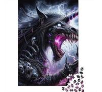 Dragón Puzzle De 1000 Trozos Unicornio Lobo Bestia Papel Grueso Apasionados De Los Entretenimiento Fin De Semana Fácil Limpiar Actividad Vinculación 52x38cm/1000pcs