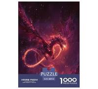Dragón Puzzle Desafíos Divertidos Decoración Familiar 1000 Piezas Criaturas fantásticas Rompecabezas Imposible Juguetes Desafiantes para Adultos 52x38cm/1000pcs