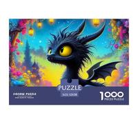 Dragón Puzzle Premium para El Ocio Consciente Y Relajante, Integra Fantasía Y Combina Concentración Paciencia Y Disfrute Duradero Durante El Montaje 52x38cm/1000pcs