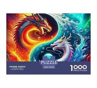 Dragón Puzzle Premium para Ocio Consciente Y Relajante, Integra Fantasía Y Combina Concentración Paciencia Y Disfrute Duradero Durante El Montaje 70x50cm/1000pcs
