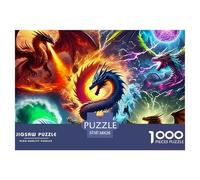 Dragón Puzzle Premium para Ocio Consciente Y Relajante, Integra Fantasía Y Combina Concentración Paciencia Y Disfrute Duradero Durante El Montaje 38x26cm/1000pcs