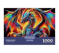Dragón Puzzle Premium para Ocio Consciente Y Relajante, Integra Fantasía Y Combina Concentración Paciencia Y Disfrute Duradero Durante El Montaje 52x38cm/1000pcs