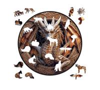 Dragon Puzzles for Adults | 150 Pieces 3D Vision Model Building Kit | Adults Jigsaw Puzzles, Unique Shape Wood Crafts for Birthday Charistmas New Years