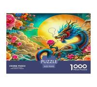 Dragón Puzzles Imposible,desafío para Adultos Animales Juego EduGatoivo 1000 Piezas Obra De artee De Juego De para Adultos Y Niños A Parteir De 12 Años 70x50cm/1000pcs