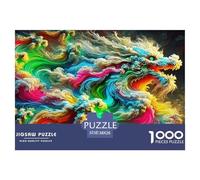 Dragón Puzzles Imposible,desafío para Adultos Interesante Entretenimiento Creativo 1000 Piezas Obra De artee De Juego De para Adultos Y Niños A Parteir De 12 Años 38x26cm/1000pcs