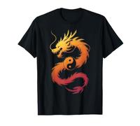 Dragón Que Fluye Yin Yang Filosofía China Loong Camiseta
