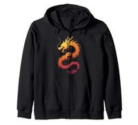 Dragón Que Fluye Yin Yang Filosofía China Loong Sudadera con Capucha