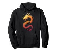 Dragón Que Fluye Yin Yang Filosofía China Loong Sudadera con Capucha