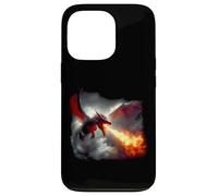 Dragón que respira fuego: amante del dragón impresionante vintage Carcasa para iPhone 13 Pro