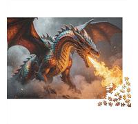 Dragon Queen Puzzle 1000 Piezass Reciclable Paper Dragon Battle Puzzle for Adultos Divertido y Desafiante Family Game Gift for Hombres‘s Birthday 70x50cm/1000pcs
