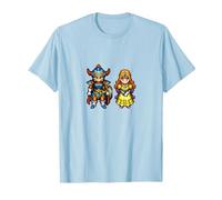 Dragon Quest I & II HD-2D Remake Héroe y Princesa Camiseta, Hombre, Azul Bebé, XL