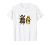 Dragon Quest I & II HD-2D Remake Héroe y Princesa Camiseta, Hombre, Blanco, XL