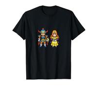 Dragon Quest I & II HD-2D Remake Héroe y Princesa Camiseta, Hombre, Negro, XXL