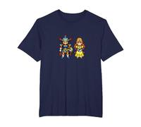 Dragon Quest I & II HD-2D Remake Héroe y Princesa Camiseta, Hombre Tallas Grandes, Azul Marino, 6X Alto