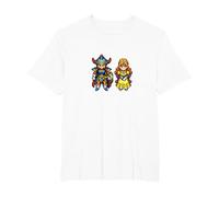 Dragon Quest I & II HD-2D Remake Héroe y Princesa Camiseta, Hombre Tallas Grandes, Blanco, 6X Alto