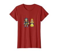 Dragon Quest I & II HD-2D Remake Héroe y Princesa Camiseta, Mujer, Arándano, 3XL