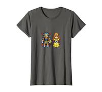 Dragon Quest I & II HD-2D Remake Héroe y Princesa Camiseta, Mujer, Asfalto, XS
