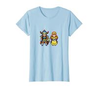 Dragon Quest I & II HD-2D Remake Héroe y Princesa Camiseta, Mujer, Azul Bebé, XS