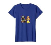 Dragon Quest I & II HD-2D Remake Héroe y Princesa Camiseta, Mujer, Azul Real, L