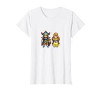 Dragon Quest I & II HD-2D Remake Héroe y Princesa Camiseta, Mujer, Blanco, XXL