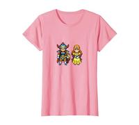 Dragon Quest I & II HD-2D Remake Héroe y Princesa Camiseta, Mujer, Rosado, XL