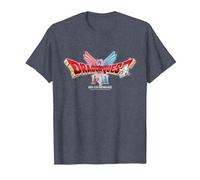 Dragon Quest I & II HD-2D Remake Logo Camiseta, Hombre, Azul Jaspeado, XXL
