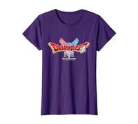 Dragon Quest I & II HD-2D Remake Logo Camiseta, Mujer, Morado, XXL
