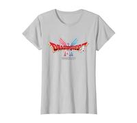 Dragon Quest I & II HD-2D Remake Logo Camiseta, Mujer, Plata, XS