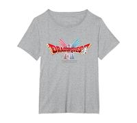 Dragon Quest I & II HD-2D Remake Logo Camiseta, Mujer Tallas Grandes, Gris Jaspeado, 5XL Grande