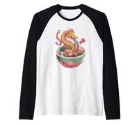 Dragón Ramen Dragones Y Criaturas Míticas Dragón Ramen Camiseta Manga Raglan