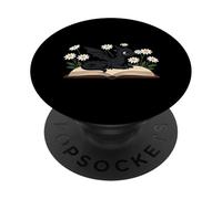 Dragon Reading Book Lader Fantasy Reader Bookworm Girls PopSockets PopGrip Adhesivo
