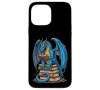 Dragon Reading Books, Amante de los Libros de fantasía gráfica Carcasa para iPhone 13 Pro MAX