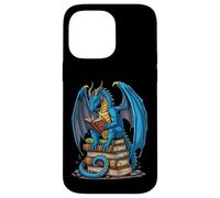 Dragon Reading Books, Amante de los Libros de fantasía gráfica Carcasa para iPhone 14 Pro MAX