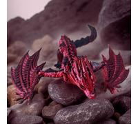 dragón rojo impreso 3d dragón verde cristal cake topper dragón decoración escritorio ejecutivo hogar oficina decoración para fiesta de cumpleaños