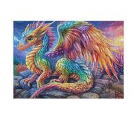Dragón Rosa Púrpura Rompecabezas 300 Piezas Cartón para Expertos Kitten Ripple Glow Mejora Memoria Actividad Tiempo Libre Pack Completo Original 300 PCS
