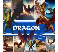 DRAGON SCRAPBOOK PAPER: This is a double sided craft paper, used in DIY junk journals, EPHEMERA, ORIGAMI, DECOUPAGE, MIXED MEDIA ART, Collage