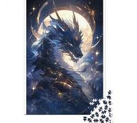 Dragón Set De 1000 Piezas Papel Reciclado Blue Moon Dragón Puzzle Familiar Aficionados A Los Fácil De Almacenar Actividad De Vinculación Familiar 70x50cm/1000pcs