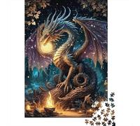 Dragón Set De 1000 Piezas Papel Reciclado Golden Book Dragón Puzzle Familiar Aficionados A Los Fácil De Almacenar Actividad De Vinculación Familiar 52x38cm/1000pcs