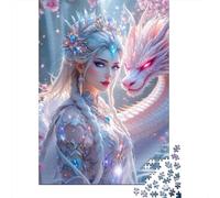 Dragón Set De 1000 Piezas Papel Reciclado Ice Queen Dragón Puzzle Familiar Aficionados A Los Ocio En Casa Entretenimiento Fin De Semana Fácil Almacenar 52x38cm/1000pcs