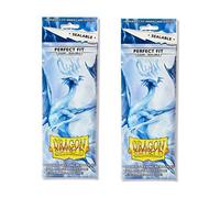 Dragon Shield 100 Mangas Transparentes resellables de tamaño estándar con Ajuste, 2 Packs, Menta (Matte Mint)