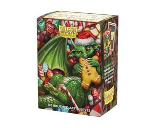 Dragon Shield | Brushed Art Sleeves | Christmas 2024 | 100 CT - Smooth & Tough Premium TCG Sleeves | Compatible con Pokemon, Flesh & Blood, One Piece & Magic the Gathering