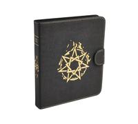Arcane Tinmen Dragon Shield: Códice de hechizos de juego de rol: gris hierro - Compatible con tarjetas de hechizos oficiales DND - Marcador de borrado en seco y rastreador de tragamonedas compatible