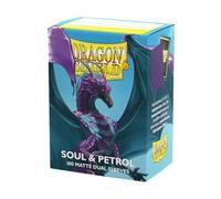 Dragon Shield Dual Matte - Fundas para Cartas tamaño estándar, 100 Unidades, Fundas prémium Lisas y Resistentes para TCG, compatibles con Pokémon, One Piece y Magic: The Gathering, Soul & Petrol